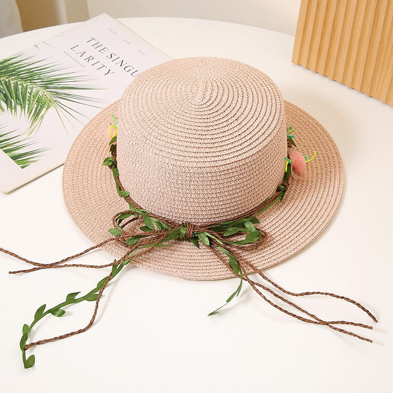 Alora Bloom Flat Straw Hat