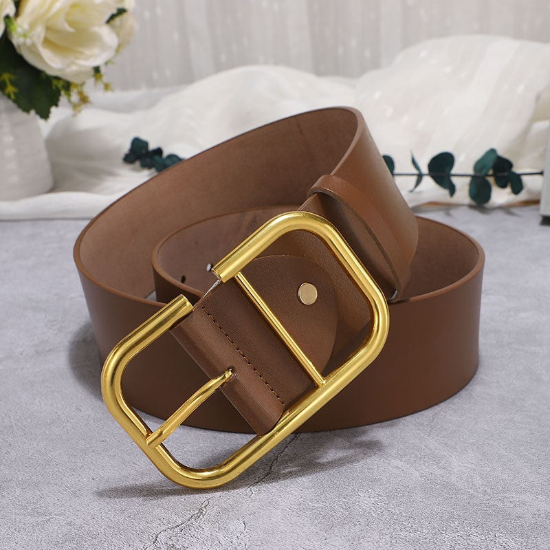 Delmare Wide Luxe Leather Belt