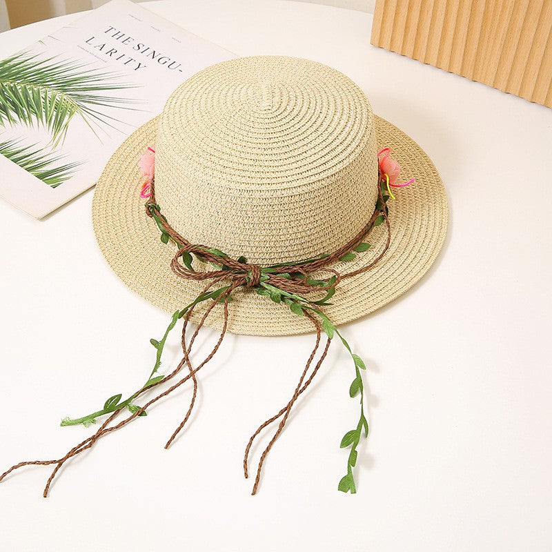 Alora Bloom Flat Straw Hat