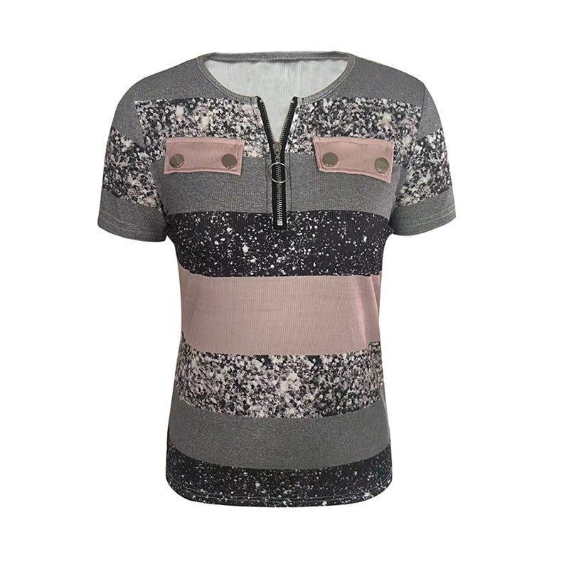 Clemara Zip Colorblock Tee