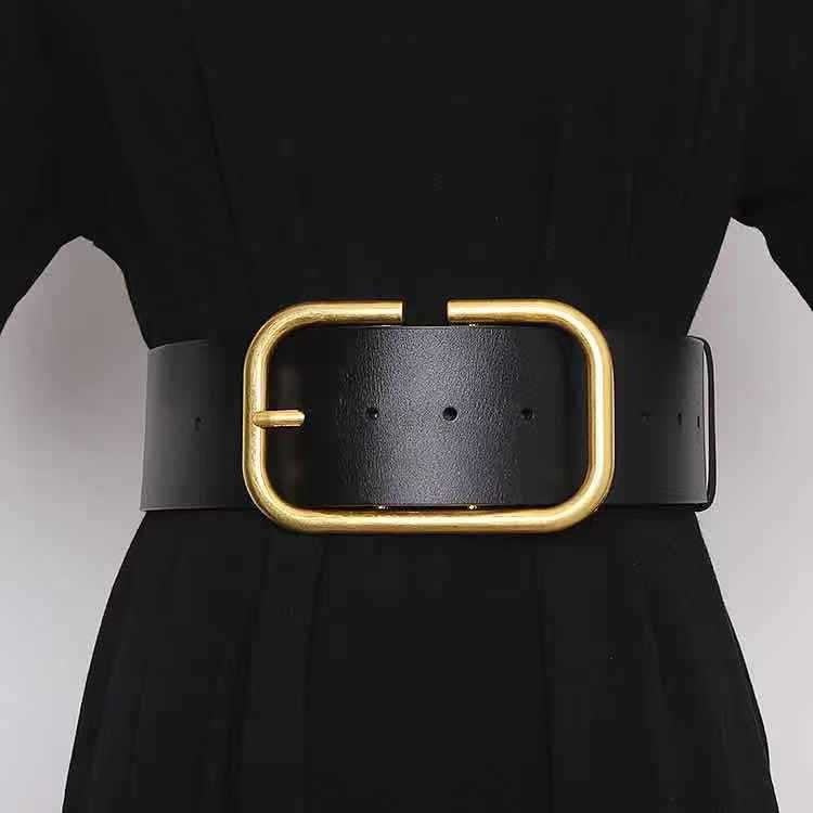 Delmare Wide Luxe Leather Belt