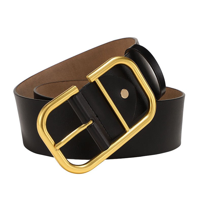 Delmare Wide Luxe Leather Belt
