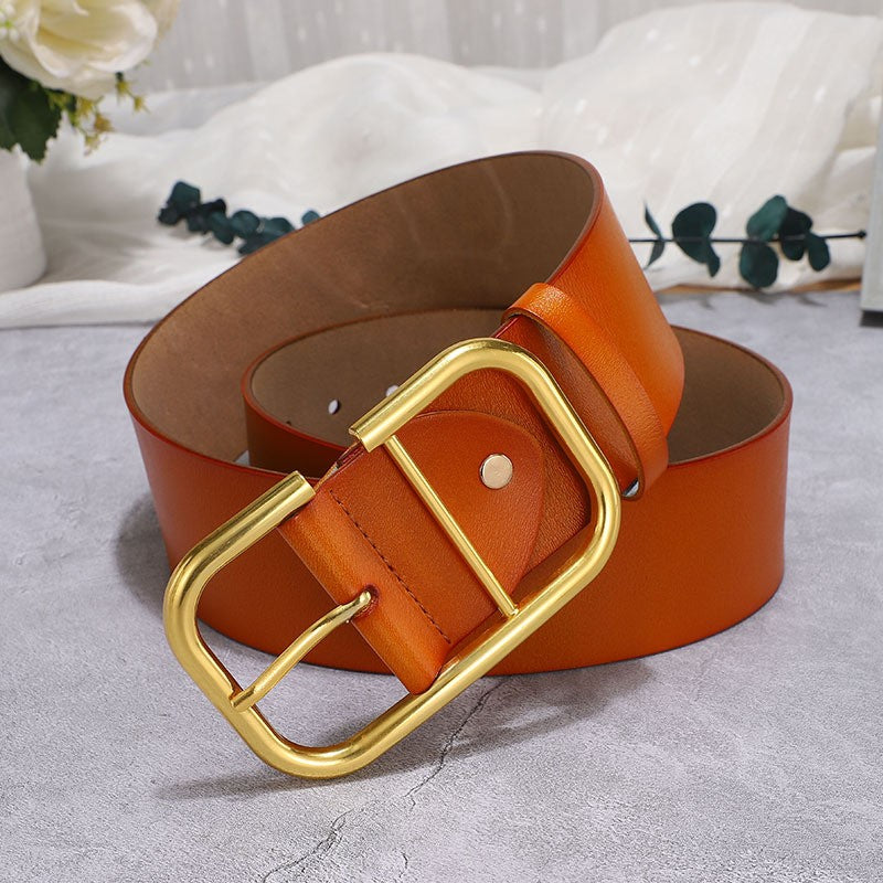 Delmare Wide Luxe Leather Belt